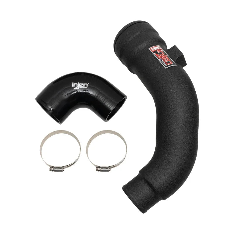 Injen 17-22 Ford F250/F/350/F-450/F-550 V8-6.7L Turbo Diesel Wrnkl Blk Intercooler Cold Side Piping - Detail View