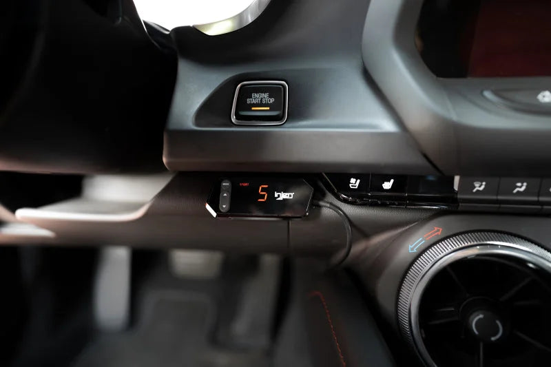 Injen 18-20 Jeep Wrangler JL 2.0T/3.6L X-Pedal Pro Black Edition Throttle Controller - Side View