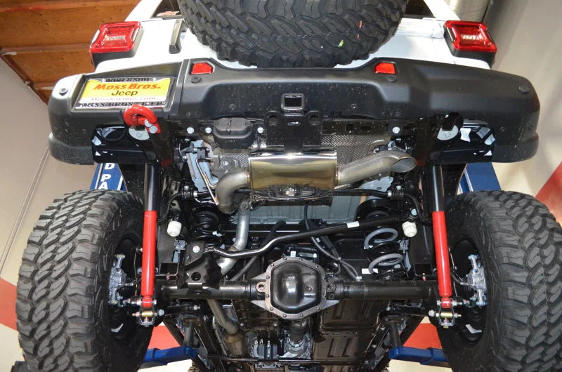 Injen 18-20 Jeep Wrangler JL V6-3.6L & L4-2.0L(t) High Tuck Axle Back Exhaust - Side View