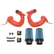 Load image into Gallery viewer, Injen 18-20 Kia Stinger 3.3L Twin Turbo Wrinkle Red Short Ram Air Intake - Installation View