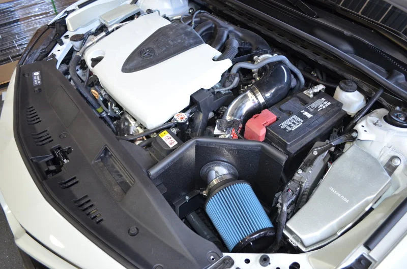Injen 18-20 Toyota Camry V6 3.5L Laser Black Short Ram Air Intake - Installation View