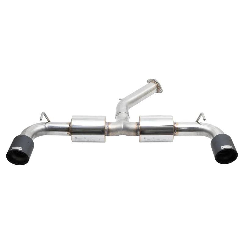 Injen 19-22 Hyundai Veloster N L4 2.0L Turbo Performance SS Axle Back Exhaust System - Carbon Tips - Installation View
