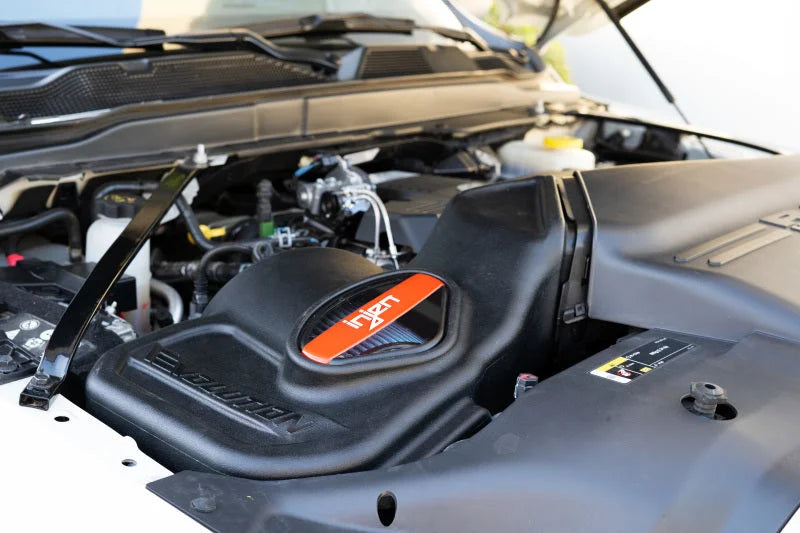Injen 19-22 Ram 2500/3500 I6-6.7L Diesel Evolution Intake - Dry Filter - Side View