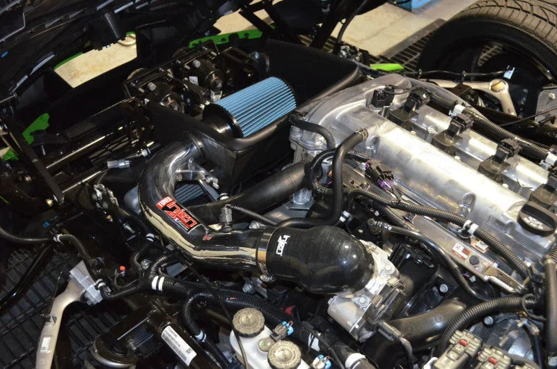 Injen 2015-2017 Polaris Slingshot 2.4L 4 Cyl Polished Short Ram Intake w/ Heat Shield - Side View