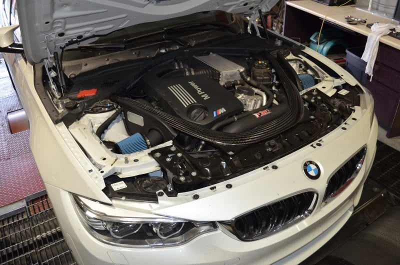 Injen 2015 M3/M4 3.0L Twin Turbo Polished Short Ram 2pc. Intake System w/ MR Technology - Back View