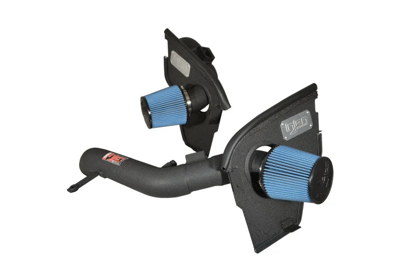 Injen 2015 M3/M4 3.0L Twin Turbo Wrinkle Black Short Ram 2pc. Intake System w/ MR Technology - Side View