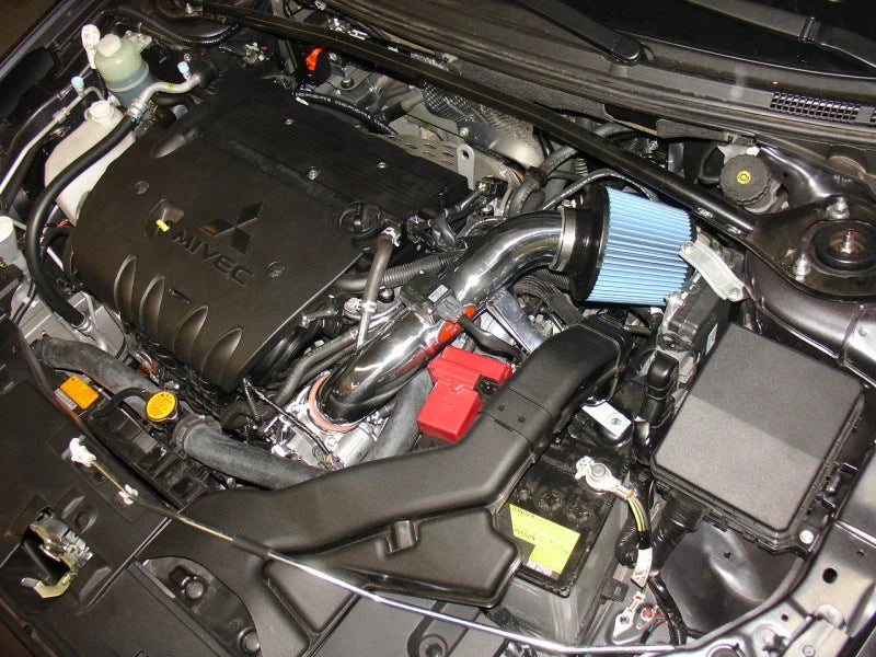 Injen 2015 Mitsubishi Lancer 2.4L 5spd Polished Short Ram Intake - Side View
