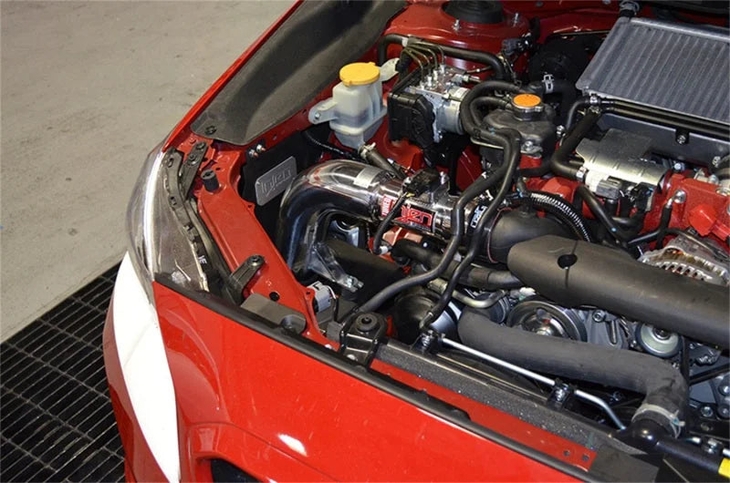 Injen 2015 Subaru STi 2.5L 4 Cyl (Turbo) Polished Cold Air Intake w/ MR Tech and Heat Shield - Side View