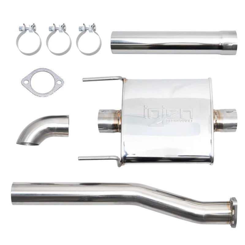 Injen 2016+ Toyota Tacoma L4 2.7L / V6 3.5L Stainless Steel High-Tuck Cat-Back Exhaust System - Back View
