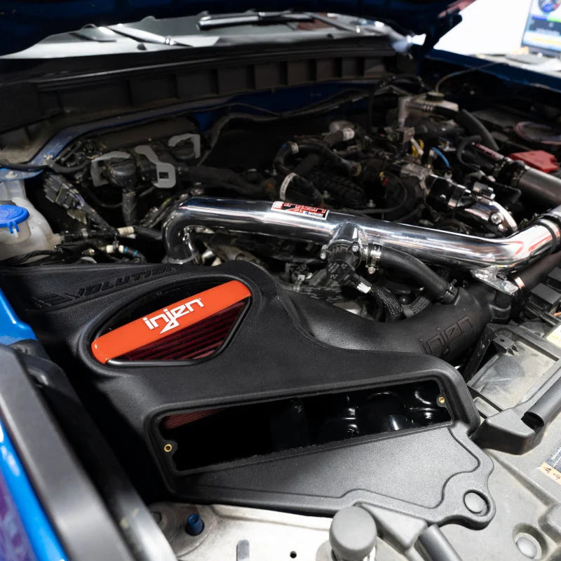 Injen 2021-2022 Ford Bronco V6-2.7L Twin Turbo Evolution Intake (Oiled) - Side View