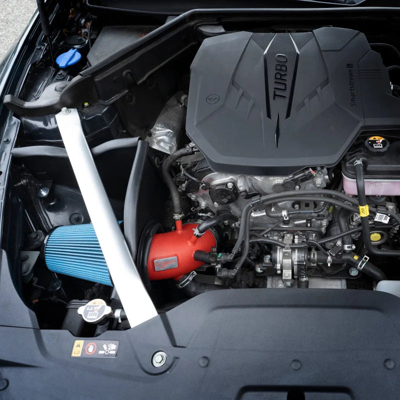 Injen 2022+ Kia Stinger 2.5L Turbo Polished SP Short Ram Cold Air Intake System - Side View