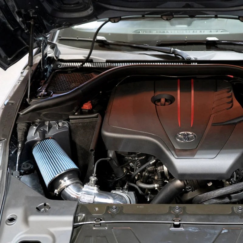 Injen 21-22 Toyota Supra 2.0L 4 Cyl. SP Short Ram Air Intake System - Polished - Side View
