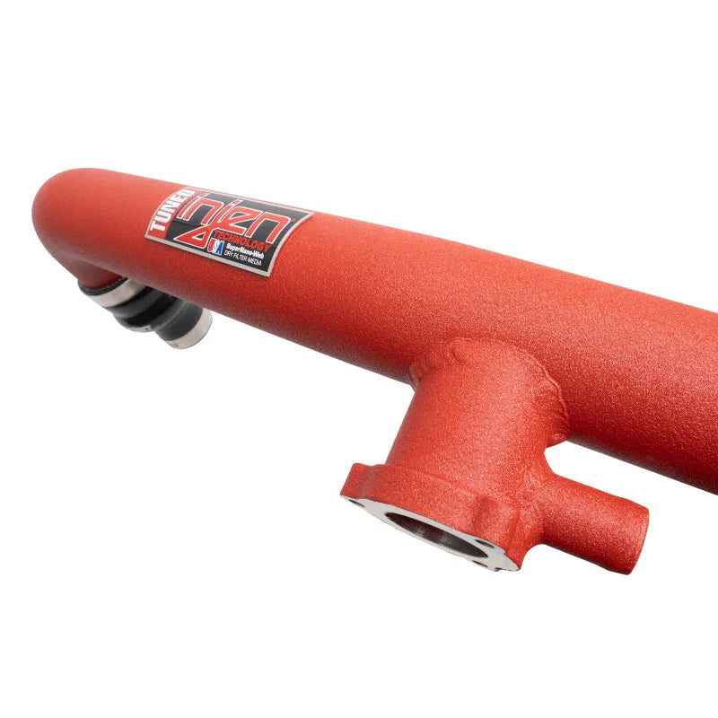Injen 21-23 Ford Bronco 2.7L V6 (TT) EcoBoost SES Intercooler Pipes - Wrinkle Red - Back View