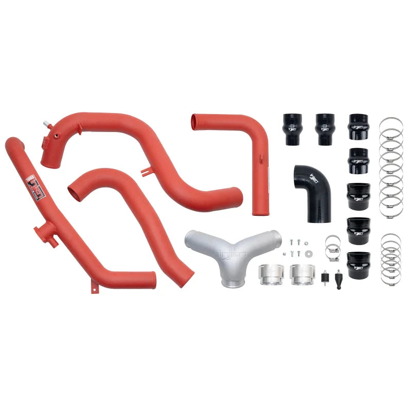 Injen 21-23 Ford Bronco 2.7L V6 (TT) EcoBoost SES Intercooler Pipes - Wrinkle Red - Additional View 7
