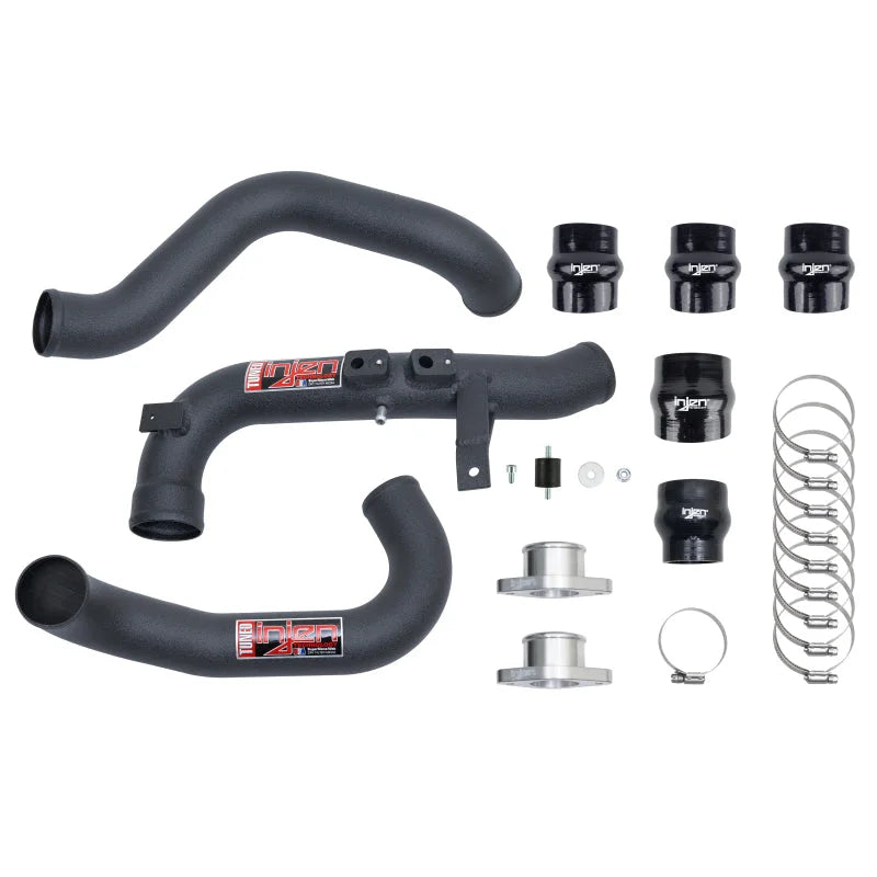 Injen 22-23 Honda/Acura Civic/Si/Integra 1.5L Turbo Aluminum Intercooler Pipe Kit - Wrinkle Black - Installation View