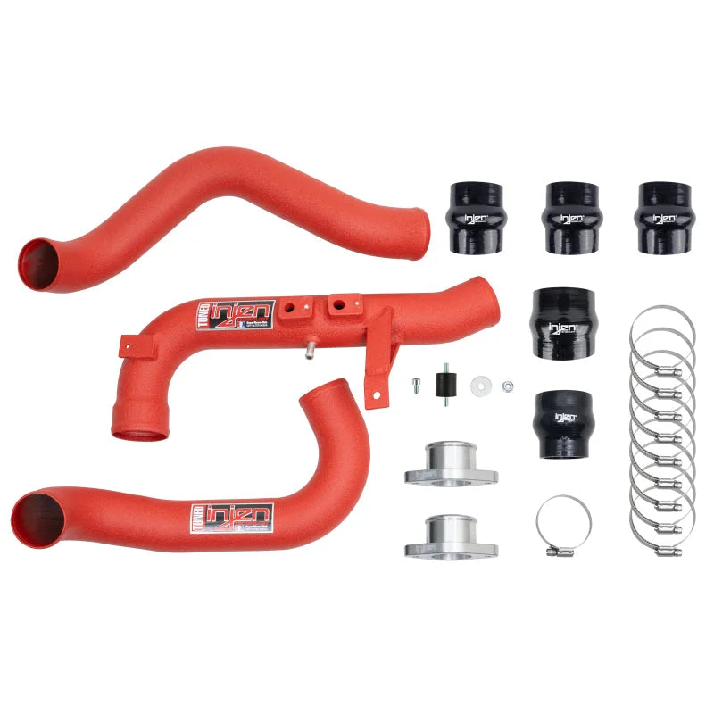 Injen 22-23 Honda/Acura Civic/Si/Integra 1.5L Turbo Aluminum Intercooler Pipe Kit - Wrinkle Red - Additional View 5