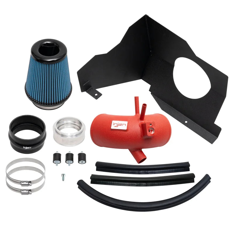 Injen 22-23 Kia Stinger 2.5L Turbo L4 Wrinkle Red Short Ram Tuned Intake System - Installation View