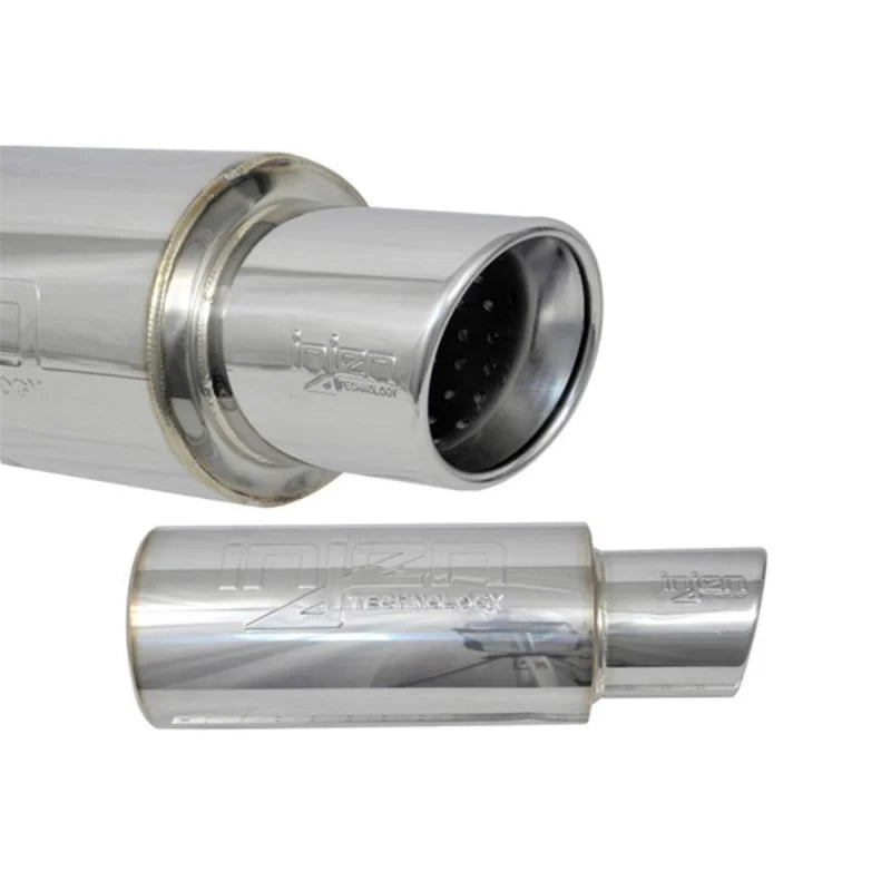 Injen 3.00 Universal Muffler w/Stainless Steel resonated rolled tip (Injen embossed logo) - Main Product View