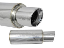Load image into Gallery viewer, Injen 3.00 Universal Muffler w/Stainless Steel resonated rolled tip (Injen embossed logo) - Detail View