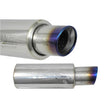 Load image into Gallery viewer, Injen 3.00 Universal Muffler w/Titanium burnt rolled Tip and stainless steel resonated inner wall - Side View