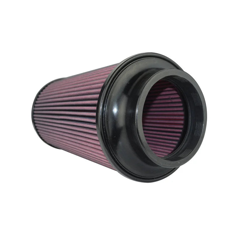 Injen 8-Layer Oiled Cotton Gauze Air Filter 4in ID/ 6.5in Base / 10.3in Height / 5.35in Top - Side View
