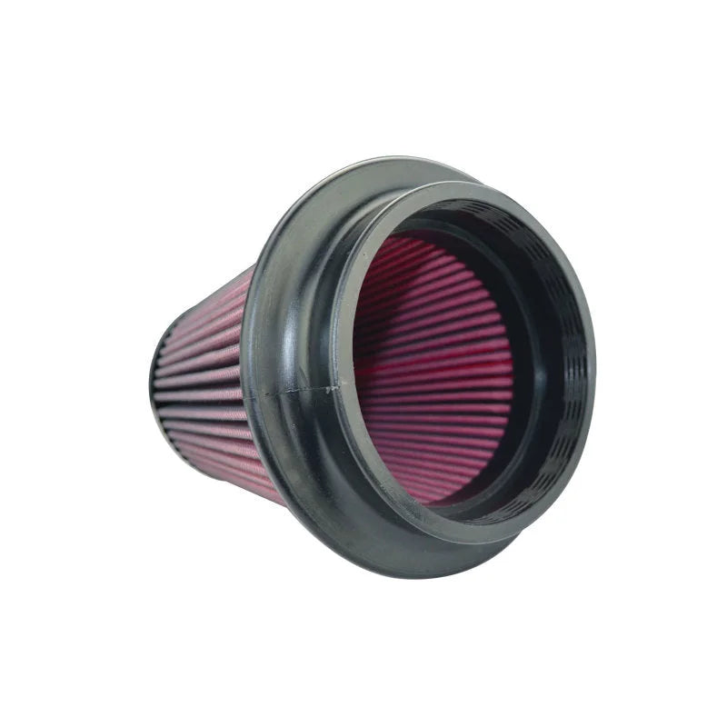 Injen 8-Layer Oiled Cotton Gauze Air Filter 5in Flange ID 7in Base/7.9in Height/5in Top - Side View