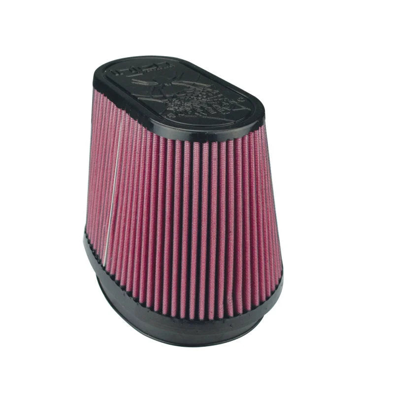Injen 8-Layer Oiled Cotton Gauze Air Filter 8.5x9.0in Oval ID / 7.0in Height / 4.0x8.0in Top - Detail View