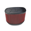 Load image into Gallery viewer, Injen 8-Layer Oiled Cotton Gauze Air Filter/ Oval ID Oval Base/5.55in Media HT/7in x 2.75in Oval Top - Detail View