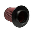 Load image into Gallery viewer, Injen 8-Layer Oiled Cotton Gauze Air Filter w/ Twist Lock - 5in ID / 9.3in Base / 8.5in H - Side View