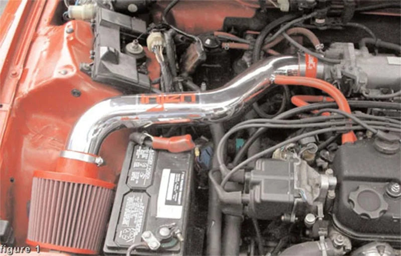 Injen 88-91 Civic Ex Si CRX Si Black Short Ram Intake *Special Order* - Back View