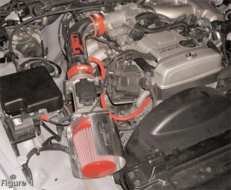Injen 92-95 Toyota Supra V6 3.0L Black IS Short Ram Cold Air Intake - Back View