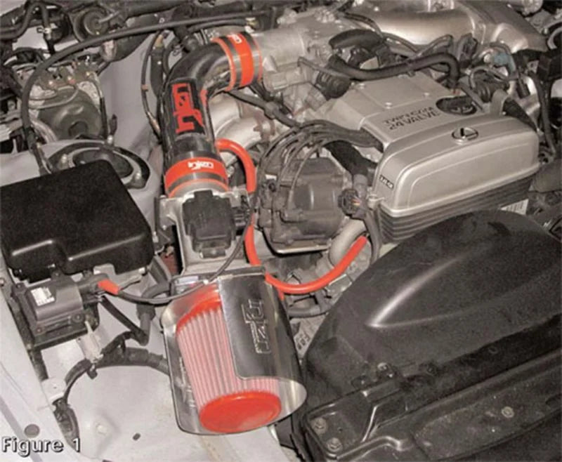 Injen 93.5-95 Supra (NA) / 92-95 GS300 SC300 w/ Heat Shield Polished Short Ram Intake - Detail View