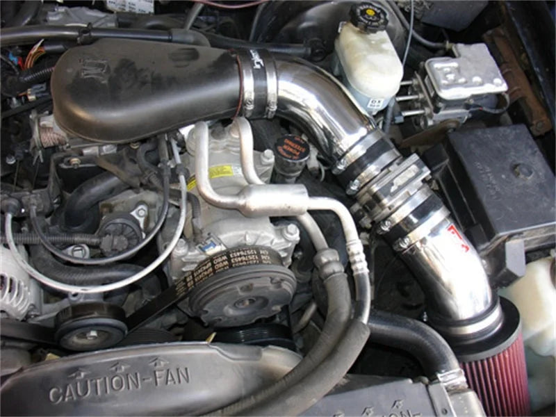 Injen 94-04 S10 Sonoma Jimmy Blazer 4.3L V6 Polished Power-Flow Air Intake System - Back View