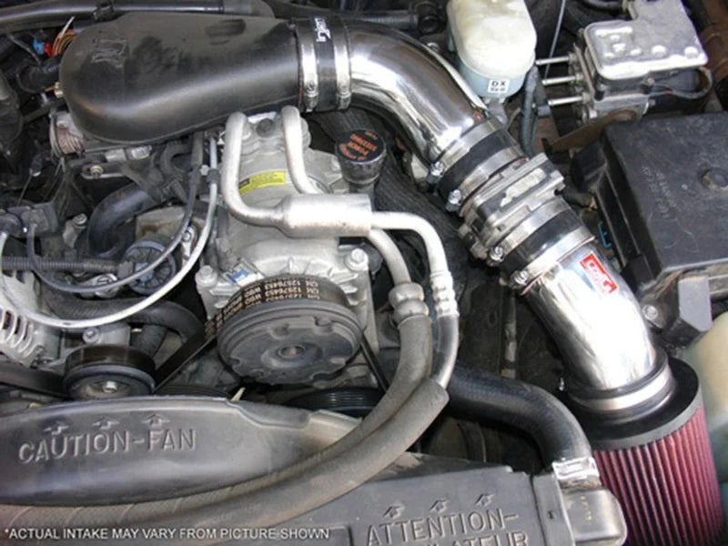 Injen 94-04 S10 Sonoma Jimmy Blazer 4.3L V6 Wrinkle Black Power-Flow Air Intake System - Back View