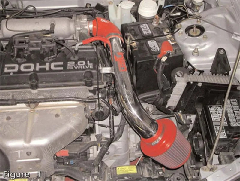 Injen 95-99 Mitsubishi Eclipse L4 2.0L Black IS Short Ram Cold Air Intake - Detail View