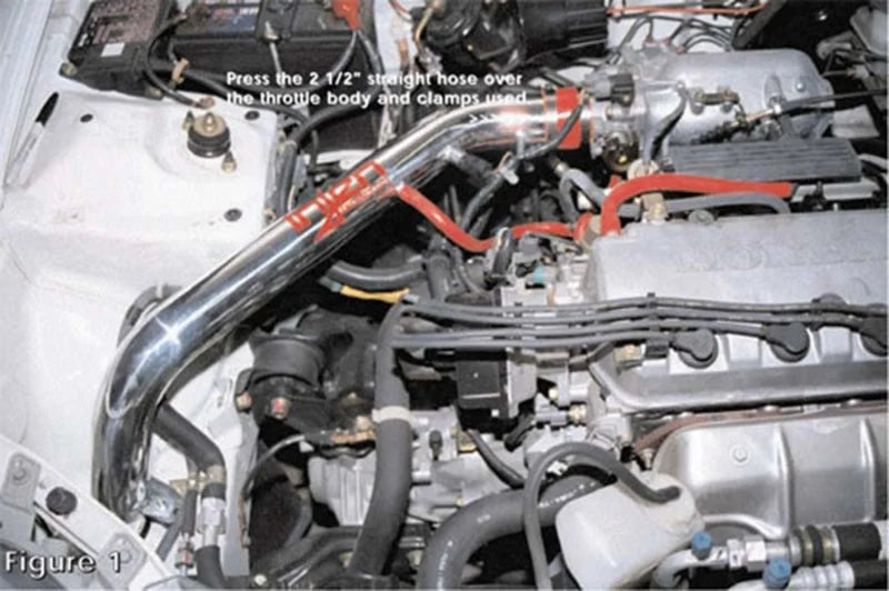 Injen 96-98 Civic Ex Hx EL(Canada) Polished Cold Air Intake - Detail View