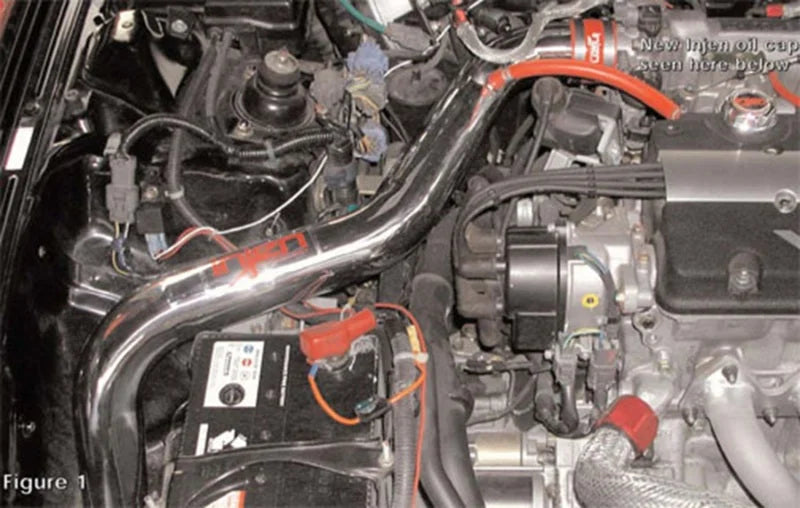 Injen 97-01 Prelude Polished Cold Air Intake - Detail View