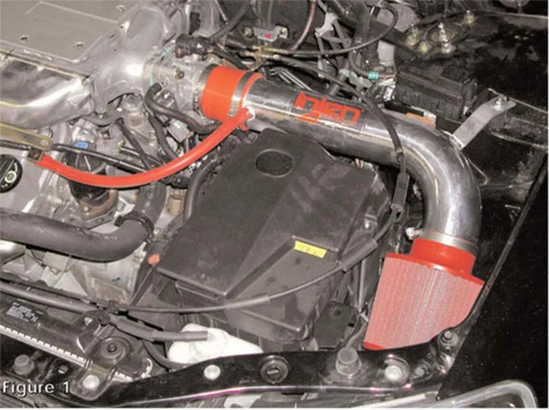 Injen 98-02 Honda Accord V6 3.0L/ 02-03 Acura TL V6 3.2L Black IS Short Ram Cold Air Intake - Back View
