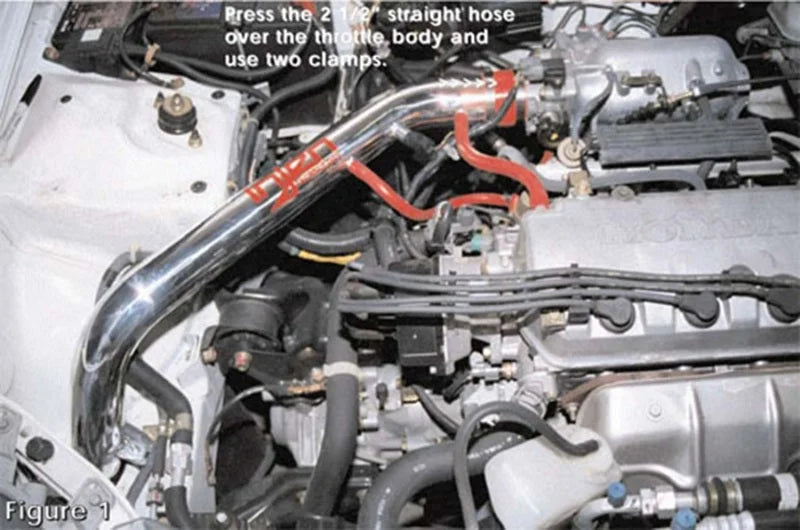 Injen 99-00 Civic Ex Hx EL(Canada) Polished Cold Air Intake - Detail View
