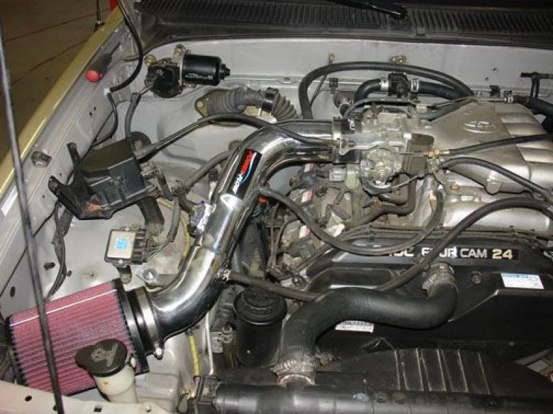 Injen 99-04 4Runner Tacoma 3.4L V6 only Polished Power-Flow Air Intake System - Back View