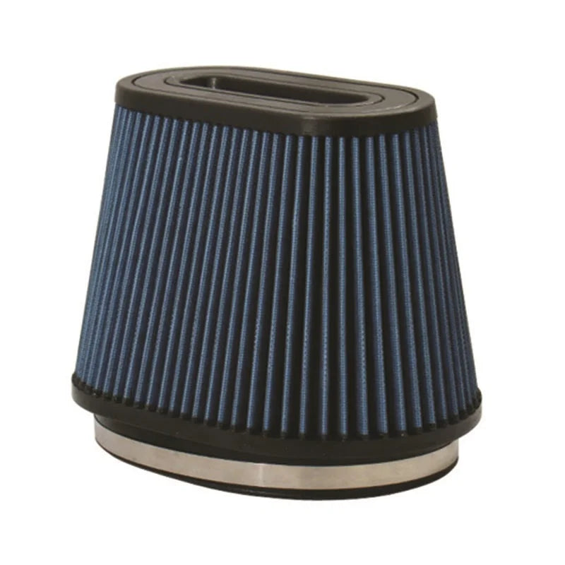 Injen AMSOIL Ea Nanofiber Dry Air Filter - 8 1/2 Oval Filter 9 1/2 Base / 6 1/4 Tall / 8 Top - Side View