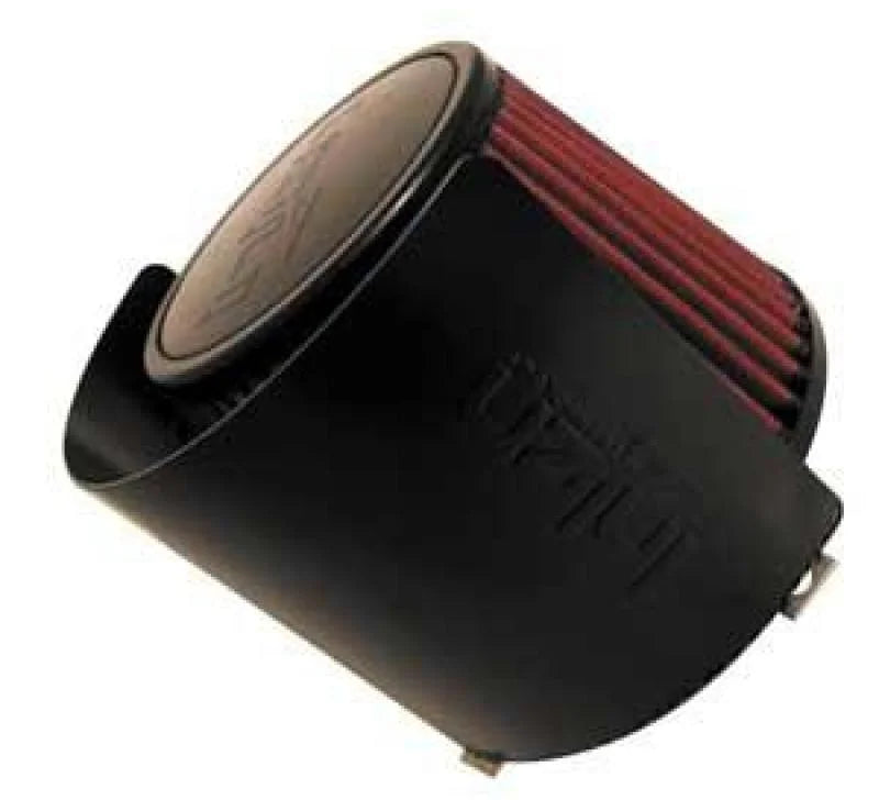 Injen Aluminum Air Filter Heat Shield Universal Fits 3.50 Black - Back View