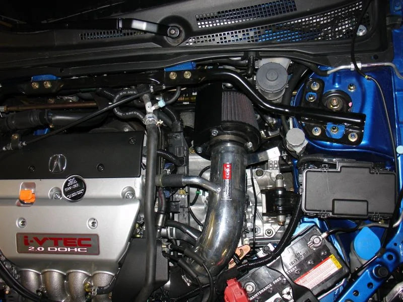 Injen Aluminum Air Filter Heat Shield Universal Fits 3.50 Polished - Installation View