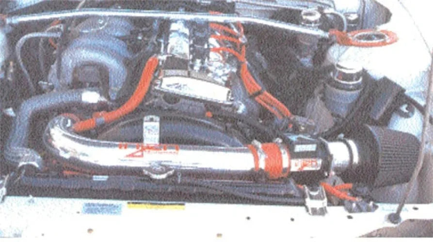 Injen 95-96 Nissan 240SX L4 2.4L Black IS Short Ram Cold Air Intake - Detail View
