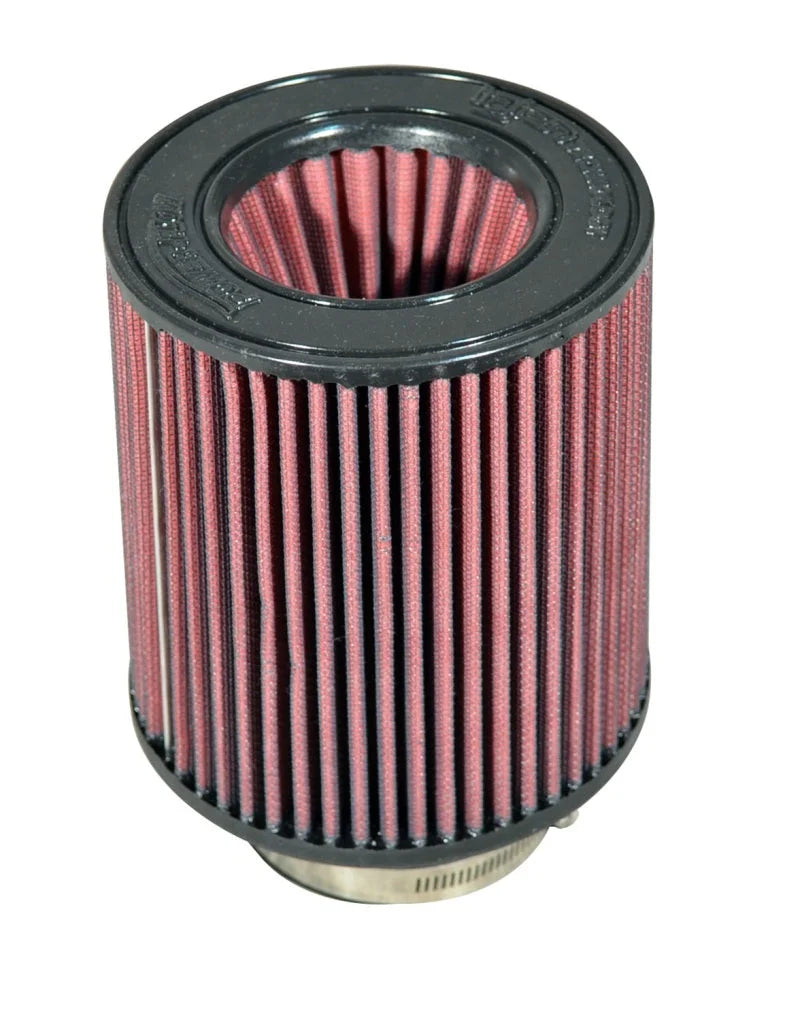 Injen High Performance Air Filter - 3 1/2 Black Oiled Filter 6  Base / 6 7/8 Tall / 5 1/2 Top - Side View