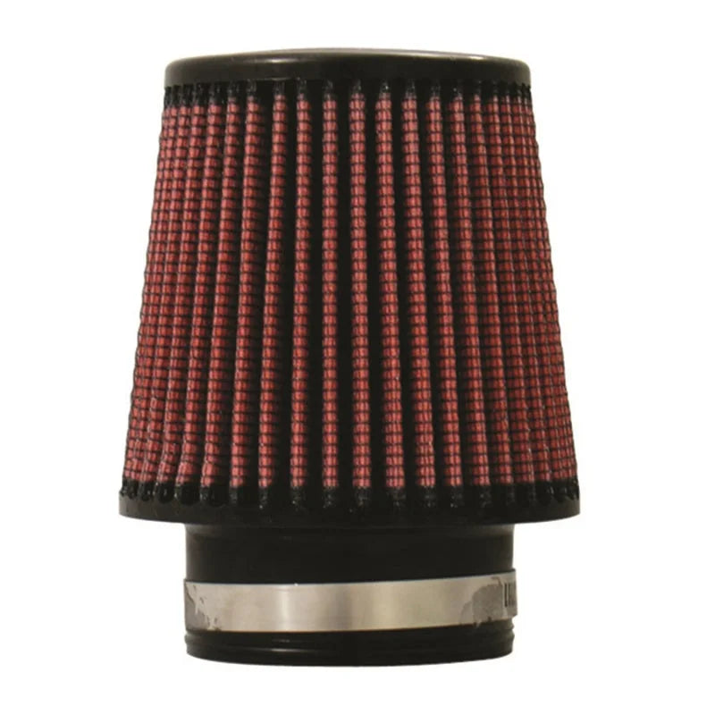 Injen High Performance Air Filter - 3.00 Black Filter 6 Base / 5 Tall / 4 Top - 45 Pleat - Side View