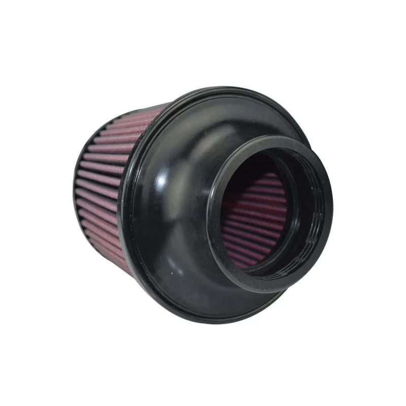 Injen High Performance Air Filter - 3.00 Black Filter 6 Base / 5 Tall / 5 Top - Back View