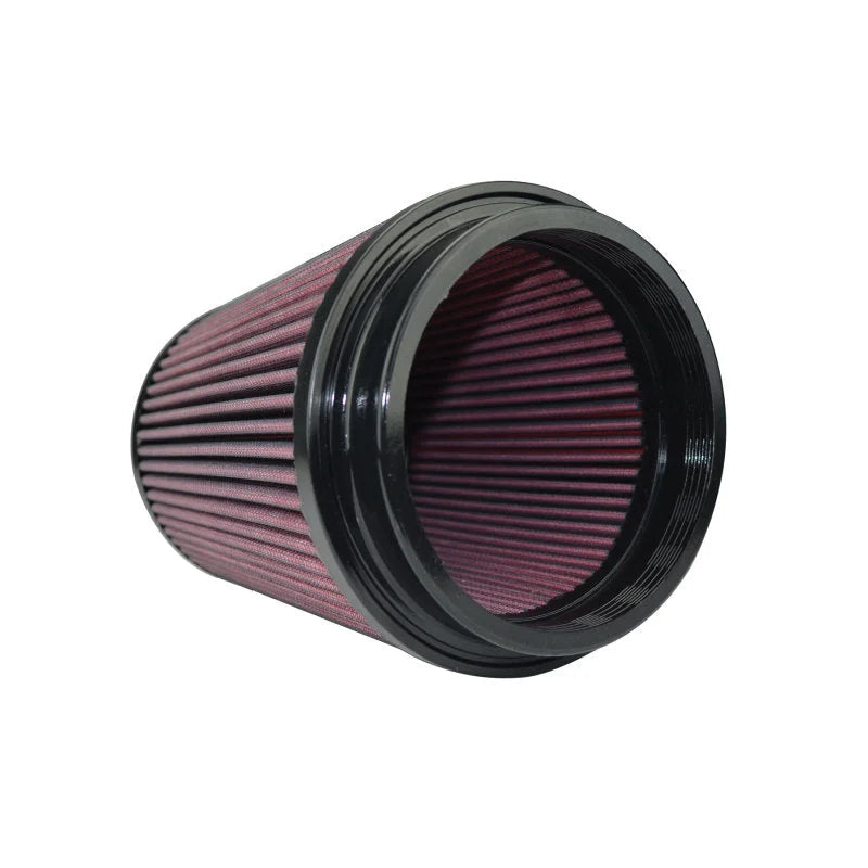 Injen High Performance Air Filter - 5 Black Filter 6 1/2 Base / 8 Tall / 5 1/2 Top - Back View
