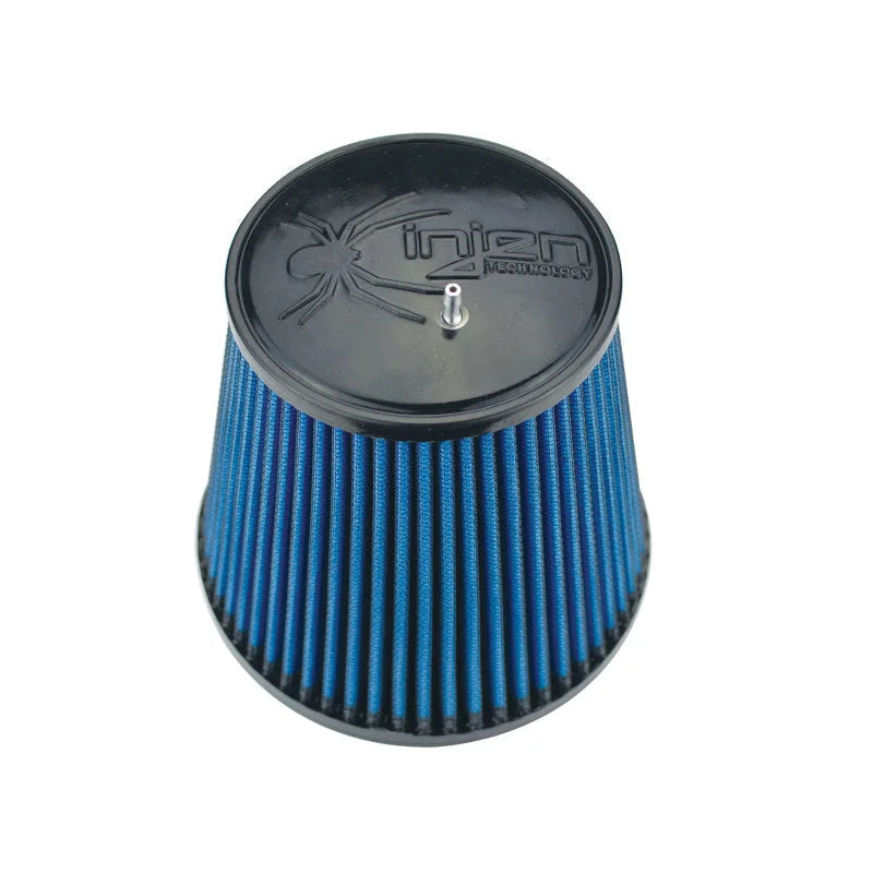 Injen NanoWeb Dry Air Filter 4.0 Flange w/ShurLok / 5.63 Base OD /6.0 Tall /4.0 Top w/Barb Fitting - Detail View