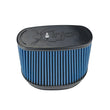 Load image into Gallery viewer, Injen NanoWeb Dry Air Filter 6.70x4.54 Oval neck/ 7.69 x 5.68 Base/ 7.25 Tall w/Barb Fit - 70 Pleat - Detail View